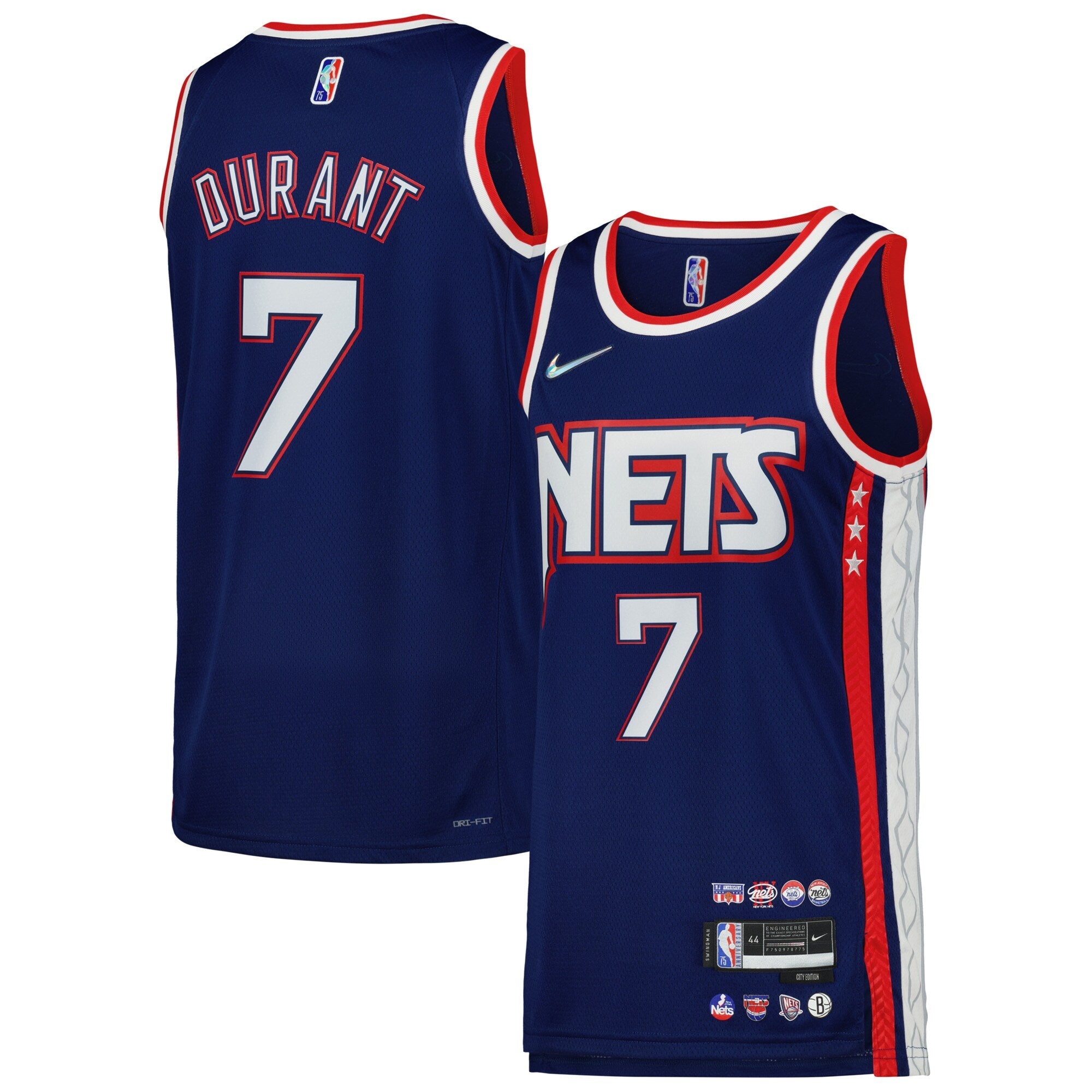 Kevin Durant Brooklyn Nets Nike Swingman Player Jersey - Statement Edition - Gray/Blue