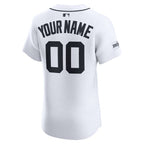 Detroit Tigers Nike Home Elite Sponsor Patch Custom Jersey - White