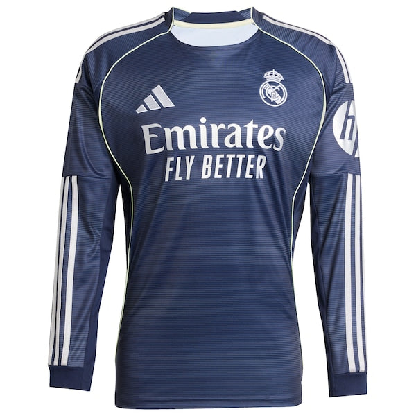 Vini Jr. Los Merengues adidas 2025/26 Home Long Sleeve Replica Player Jersey - Blue/White