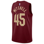 Donovan Mitchell Cleveland Cavaliers Nike Unisex Swingman Jersey - Icon Edition - Wine/White