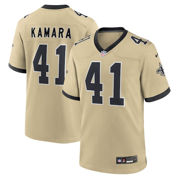 Alvin Kamara New Orleans Saints Nike Youth Gameday Golds Alternate Game Player Jersey - Gold/White/Black