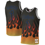 Penny Hardaway Orlando Magic 1994/95 Hardwood Classics Flames Swingman Jersey - Black