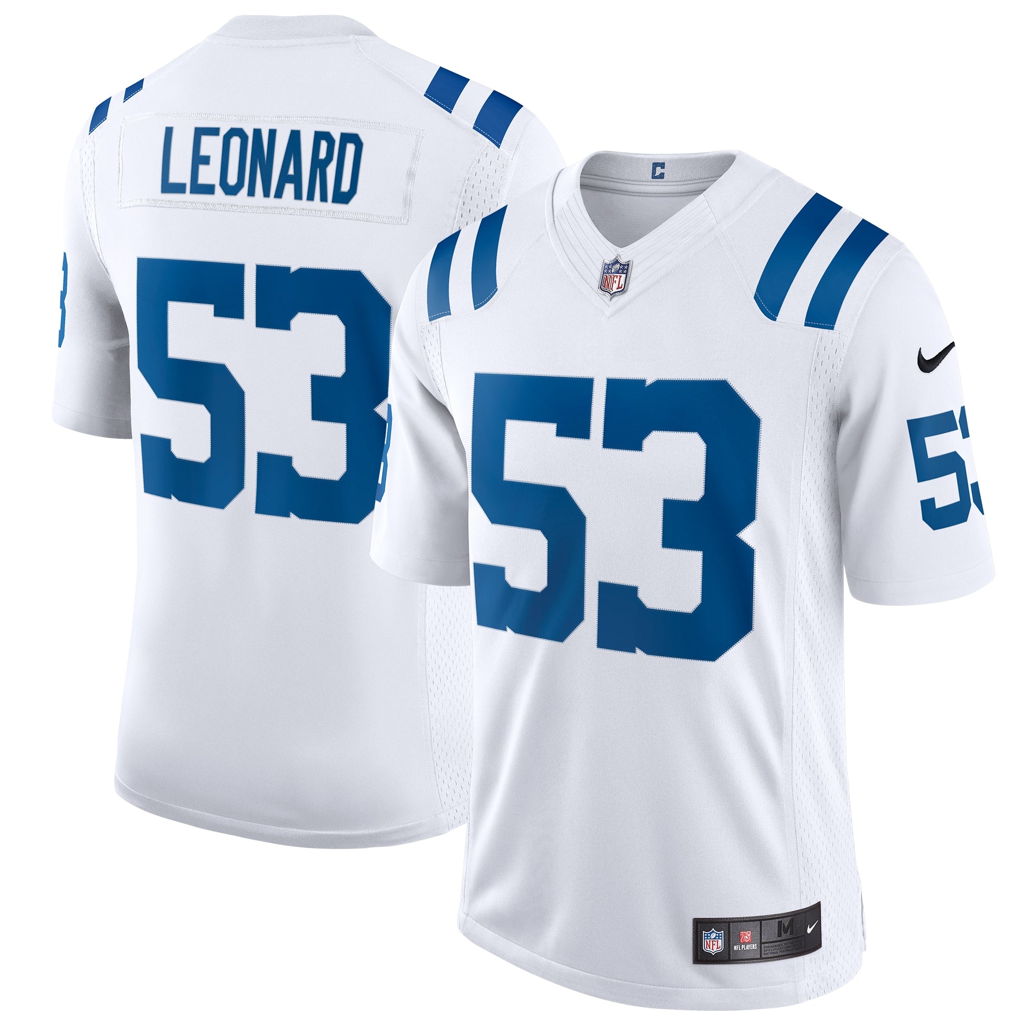 Men's Nike Darius Leonard Royal Indianapolis Colts Alternate Vapor Limited Jersey/White