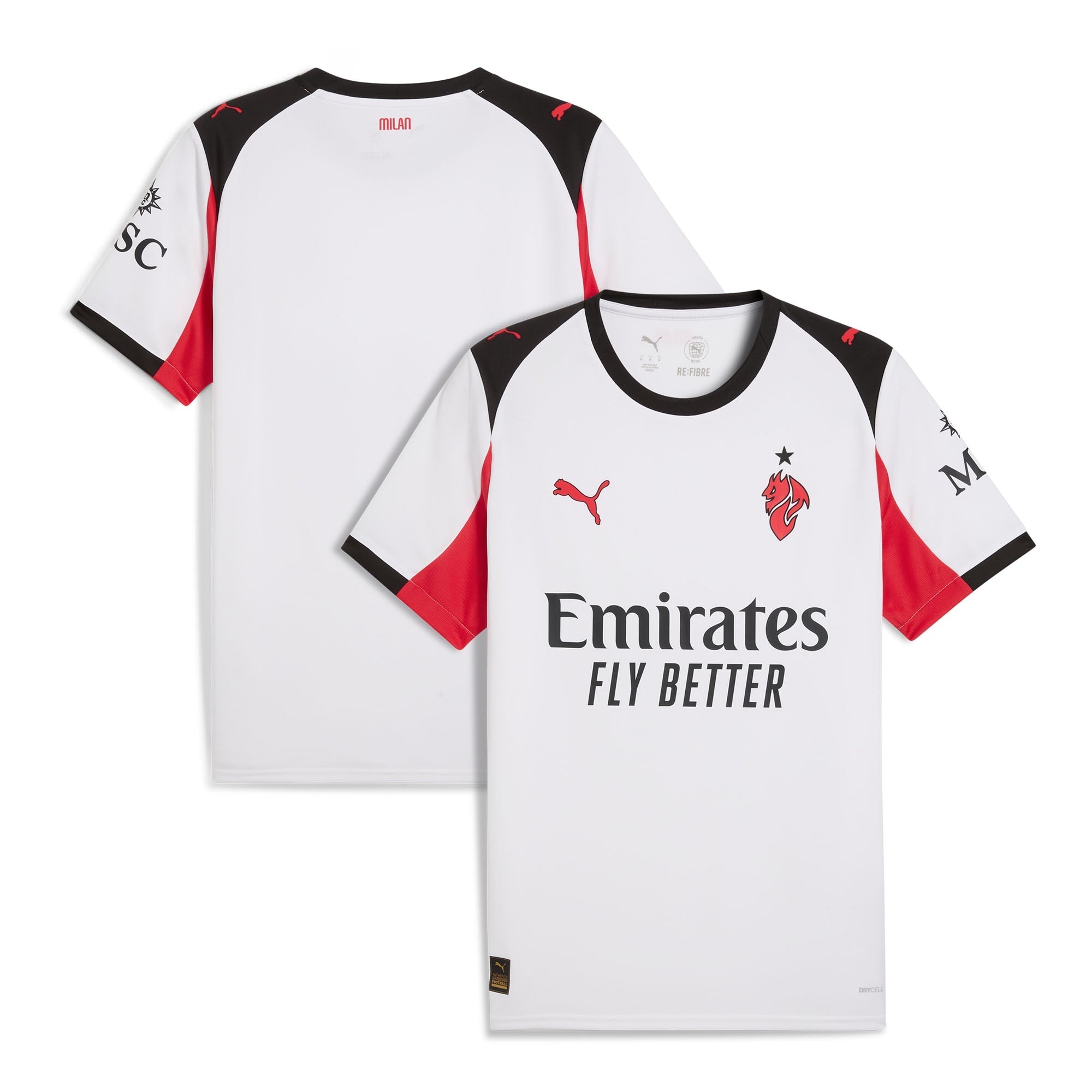AC Milan Puma 2025/26 Home Replica Jersey - Red/White