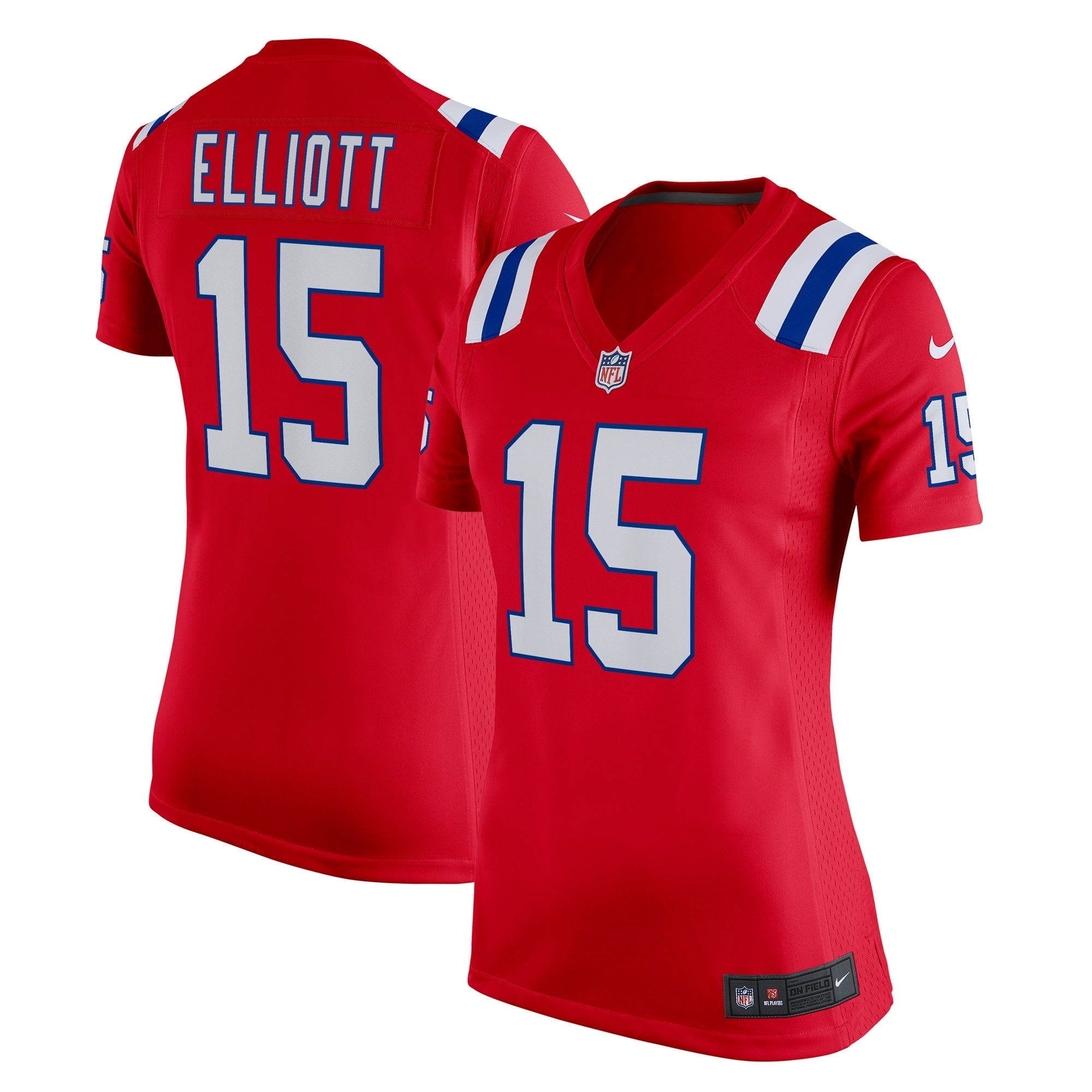 Ezekiel Elliott New England Patriots Nike Women's Game Player Jersey - Navy/Red/White