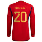 Daniel Carvajal Spain National Team adidas 2022/23 Home Long Sleeve Replica Jersey - Red