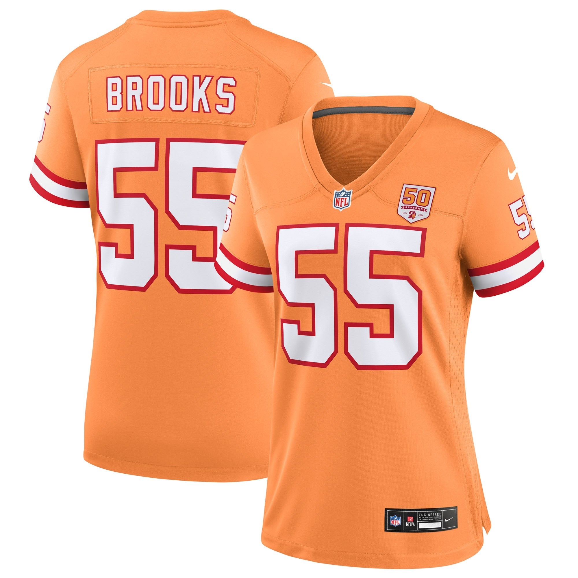 Derrick Brooks Tampa Bay Buccaneers Nike Women's 50th Anniversary Team Game Jersey - Red/Creamsicle