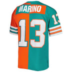 Dan Marino Miami Dolphins 1984 Split Legacy Replica Jersey - Aqua/Orange