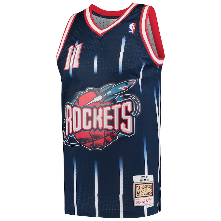 Yao Ming Houston Rockets Hardwood Classics 2002-03 Swingman Jersey - Navy