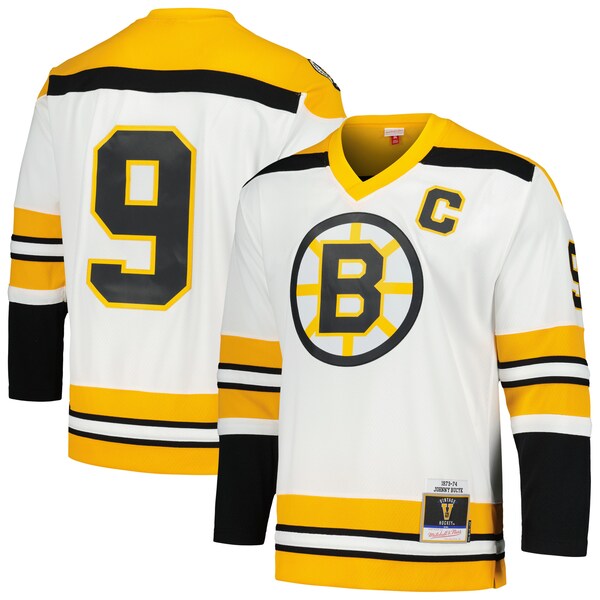 Johnny Bucyk Boston Bruins  1973/74 Blue Line Player Jersey - White