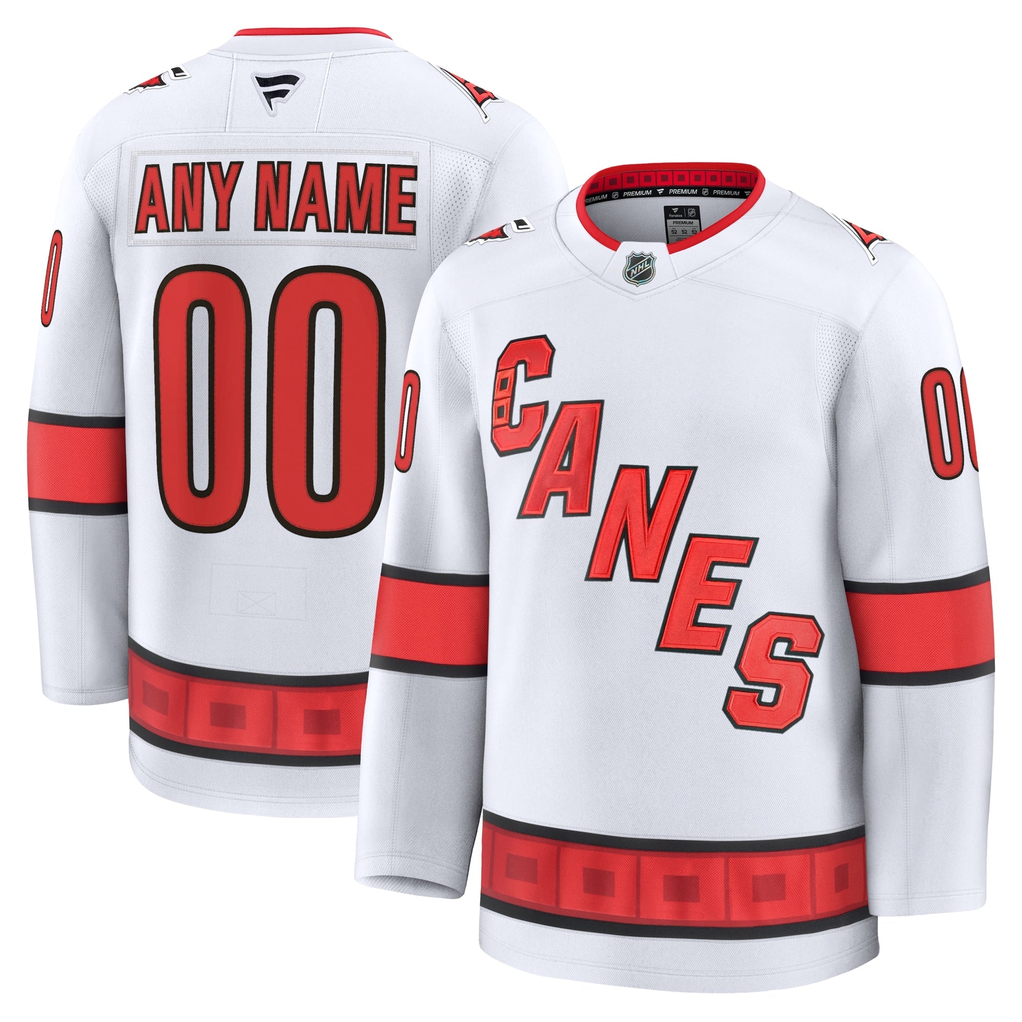 Carolina Hurricanes  Home Premium Custom Jersey - Black/Red/White
