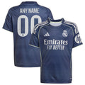 Los Merengues adidas Youth 2025/26 Away Replica Custom Jersey - Blue/White
