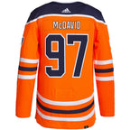 Connor McDavid Edmonton Oilers adidas Home Primegreen Authentic Pro Player - Jersey - Orange