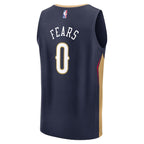 Jeremiah Fears New Orleans Pelicans  Youth 2025 NBA Draft First Round Pick Fast Break Replica Jersey - Icon Edition - Navy
