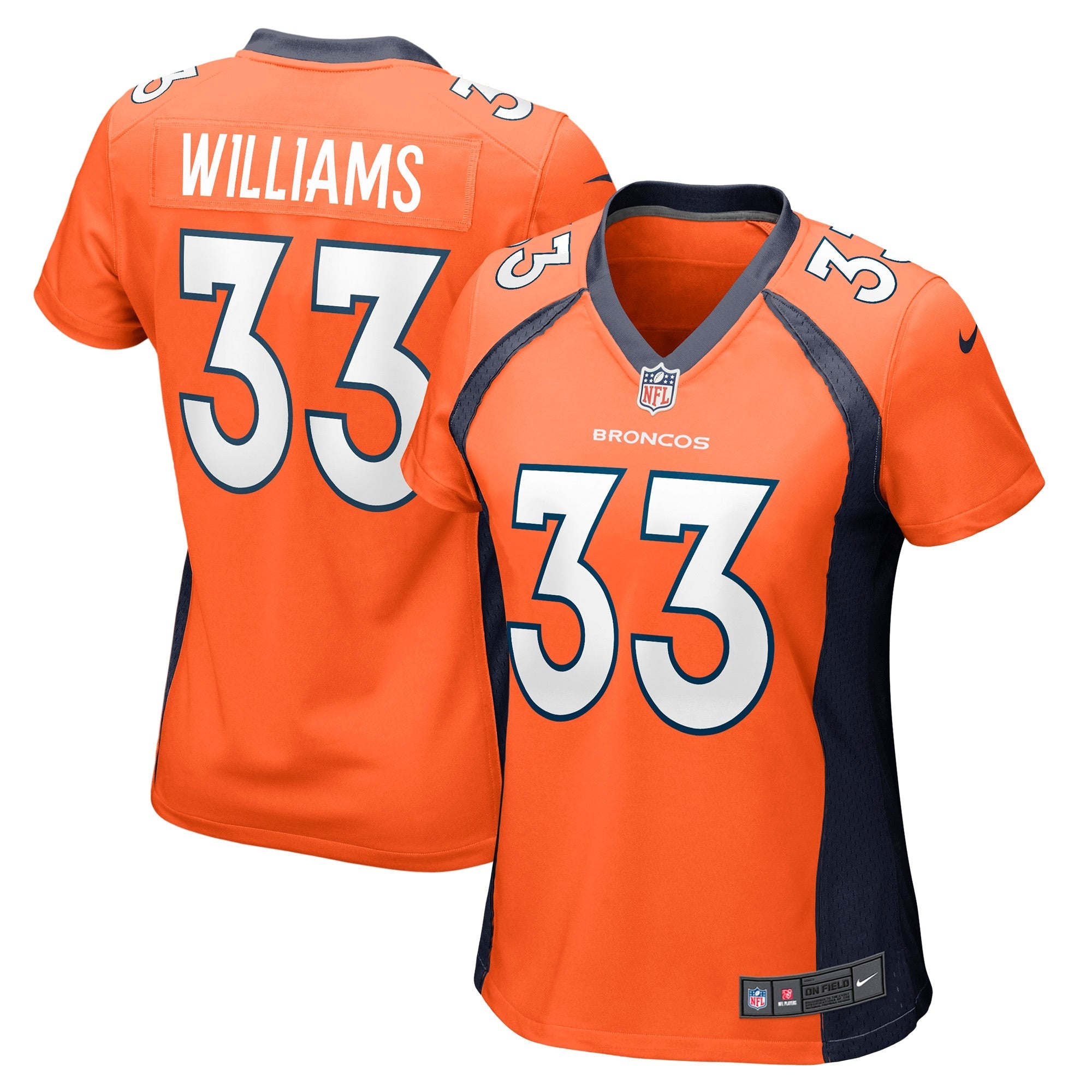 Javonte Williams Denver Broncos Nike Women's Home Game Player Jersey - Navy/Orange