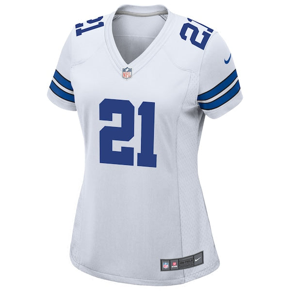 Ezekiel Elliott Dallas Cowboys Nike Women's Team Game Jersey - White/Navy
