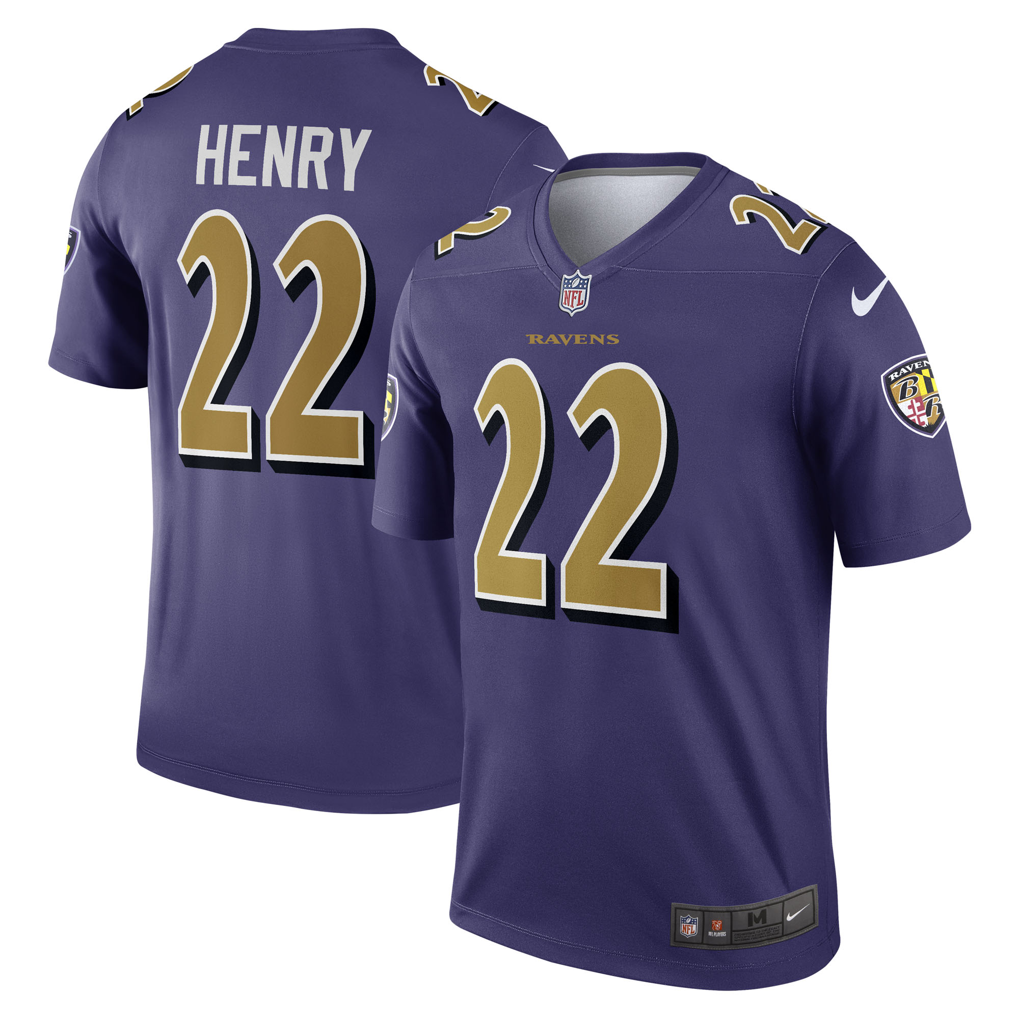 Derrick Henry Baltimore Ravens Nike Alternate Legend Jersey - Black/Purple