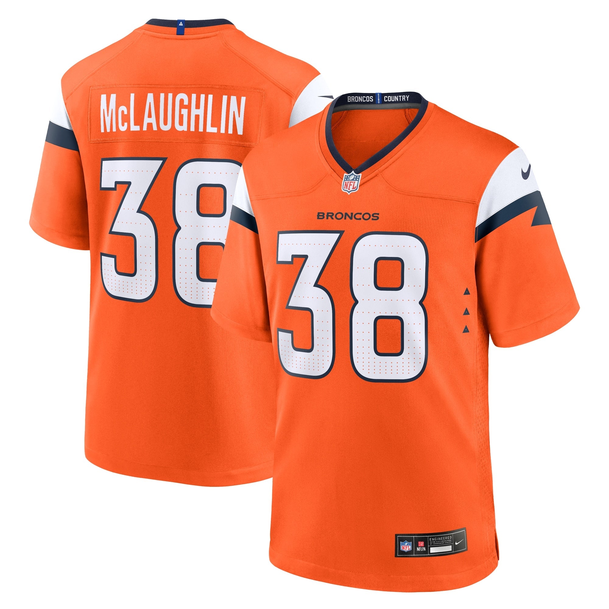 Jaleel McLaughlin Denver Broncos Nike Alternate Game Jersey -  Navy/White/Orange