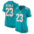 Jeff Wilson Jr. Miami Dolphins Nike Women's Game Player Jersey - Aqua