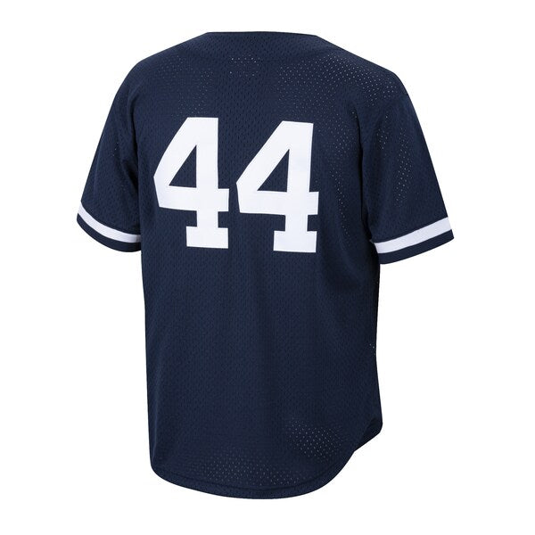 Reggie Jackson New York Yankees  Cooperstown Collection Mesh Batting Practice Button-Up Jersey  - Navy