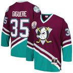 Jean-Sebastien Giguere Anaheim Ducks  2002/03 Blue Line Player Jersey - Purple