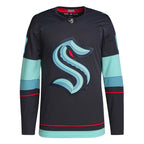 Seattle Kraken adidas  Home  Primegreen Authentic Custom Jersey - Navy