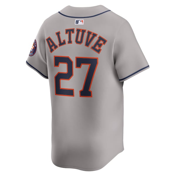 Jose Altuve Houston Astros Nike Road Limited Player Jersey - Gray/Orange/White