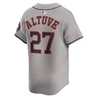 Jose Altuve Houston Astros Nike Road Limited Player Jersey - Gray/Orange/White