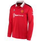 Christian Eriksen Manchester United adidas 2022/23 Home Replica Long Sleeve Jersey - Red