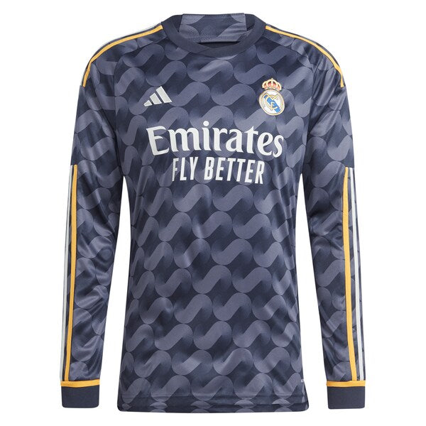 Eduardo Camavinga Los Merengues adidas 2023/24 Away Long Sleeve Replica Player Jersey - Navy/White