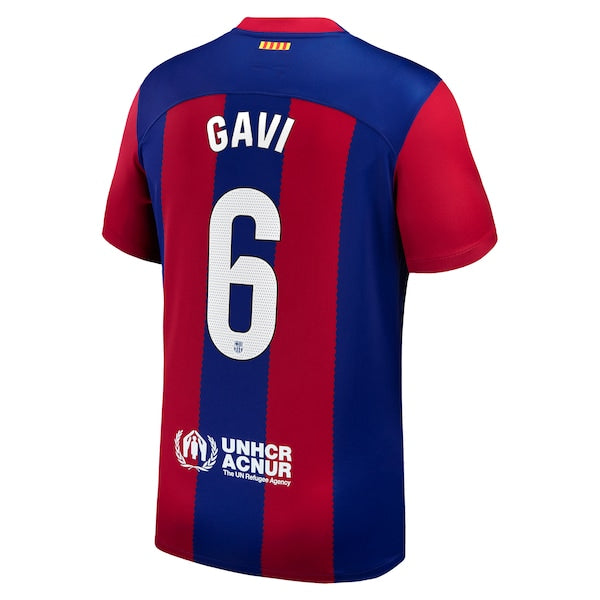 Gavi Barcelona Nike 2023/24 Home Stadium Replica Player Jersey - Royal/Aqua/White