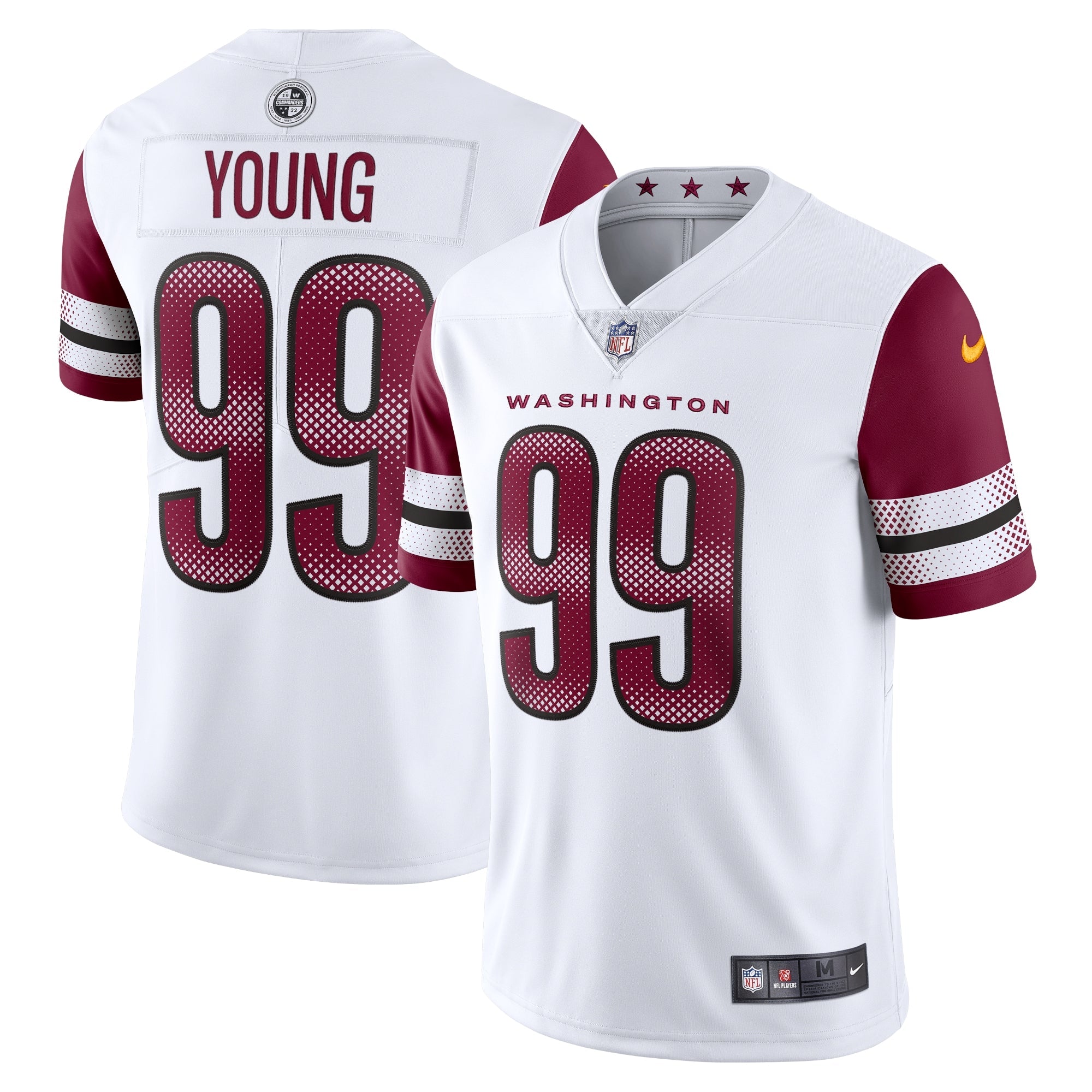 Chase Young Washington Commanders Nike Vapor Limited Jersey - Burgundy/Black/White