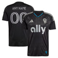 Charlotte FC adidas 2025 Fortress Kit Replica Custom Jersey - Black