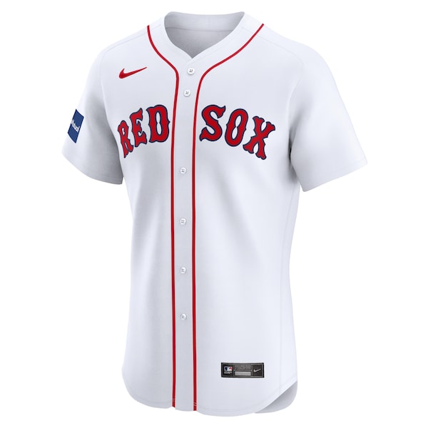 David Ortiz Boston Red Sox Nike Home Elite Sponsor Patch Player Jersey - White
