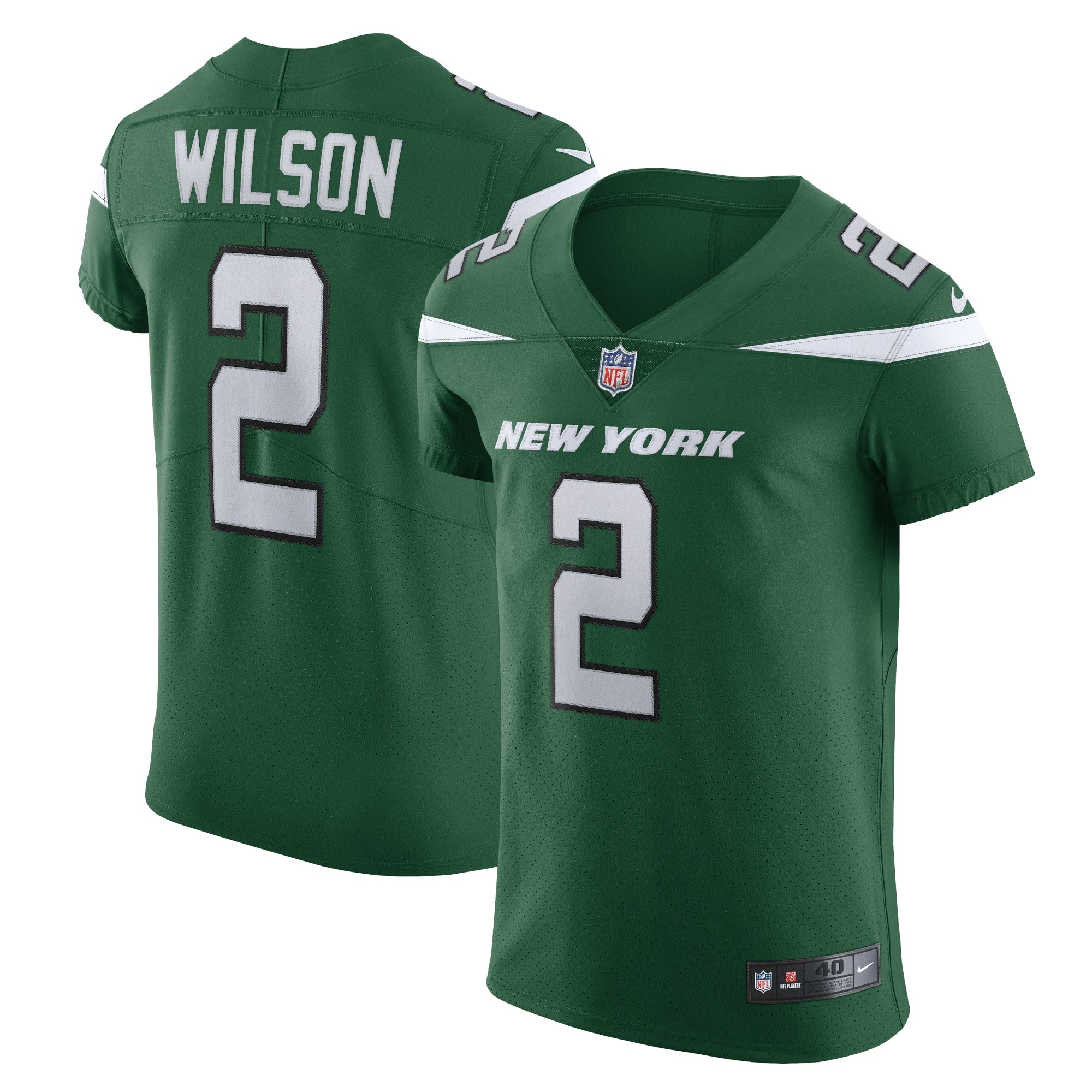 Zach Wilson New York Jets Nike Vapor Elite Jersey - Stealth Black/Green