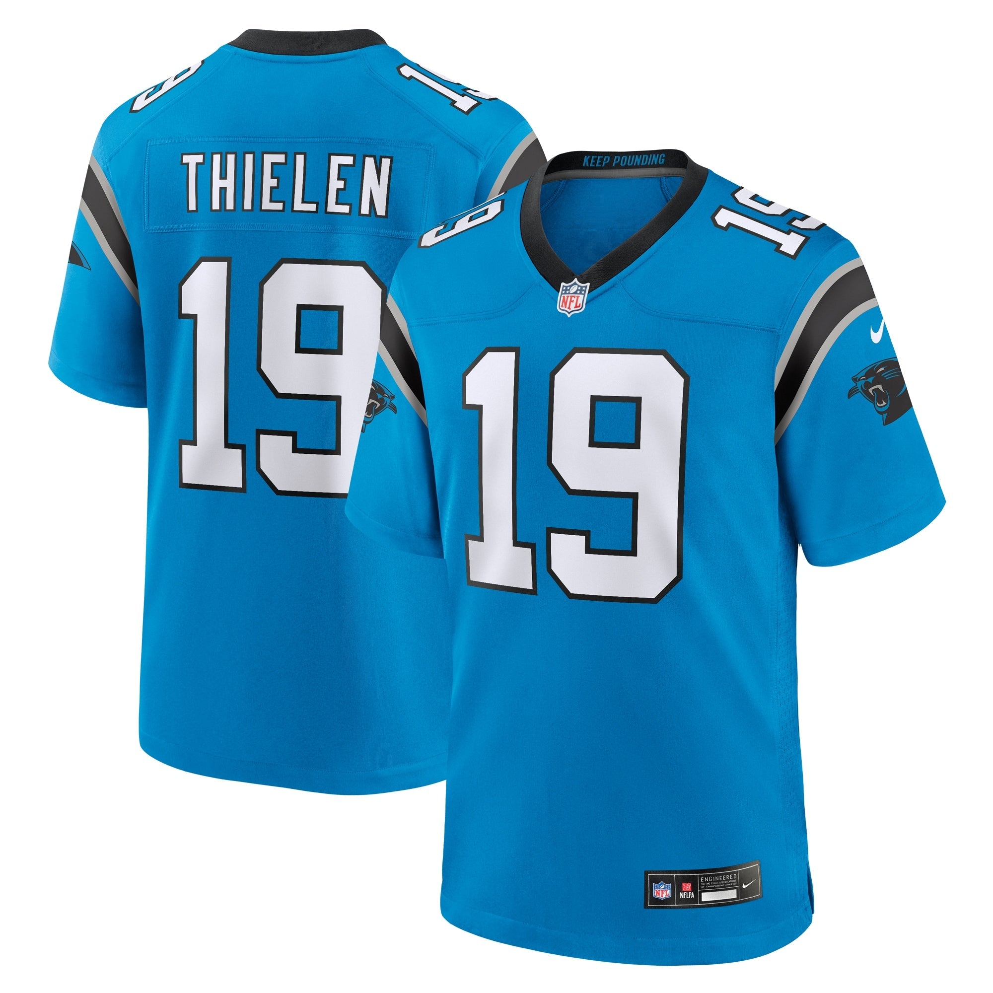 Adam Thielen Carolina Panthers Nike Game Player Jersey - Black/Blue