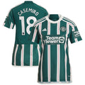Casemiro Manchester United adidas Women's 2023/24 Away Replica Player Jersey - Green/Red
