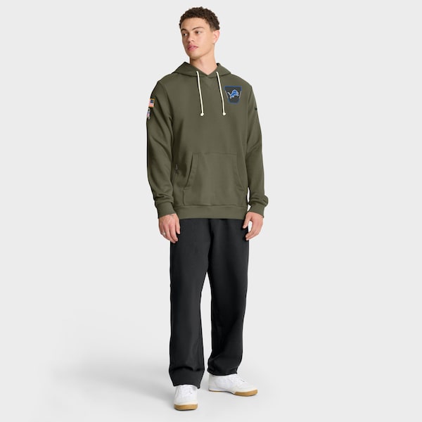 Detroit Lions Nike 2025 Salute to Service Sideline Standard Issue Dri-FIT Hoodie - Olive