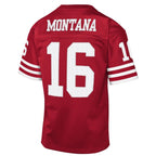 Joe Montana San Francisco 49ers  Youth 1990 Throwback Fashion Jersey - Scarlet