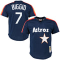 Craig Biggio Houston Astros Cooperstown Mesh Batting Practice Jersey - Navy