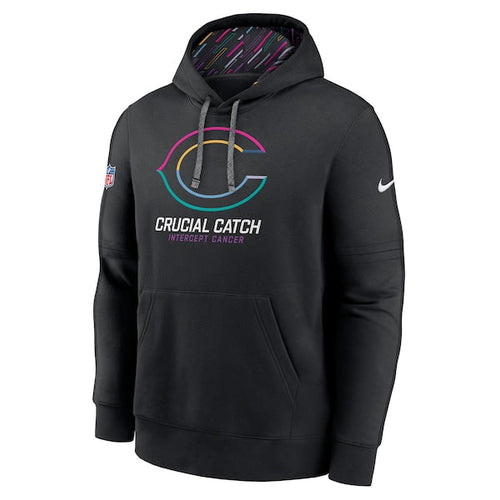 Chicago Bears Nike 2024 NFL Crucial Catch Club Pullover Hoodie - Black