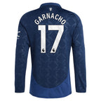 Alejandro Garnacho Manchester United adidas 2024/25 Away Replica Long Sleeve Player Jersey - Navy
