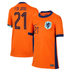 Frenkie de Jong Netherlands National Team Nike Youth 2024 Home Replica Jersey - Orange