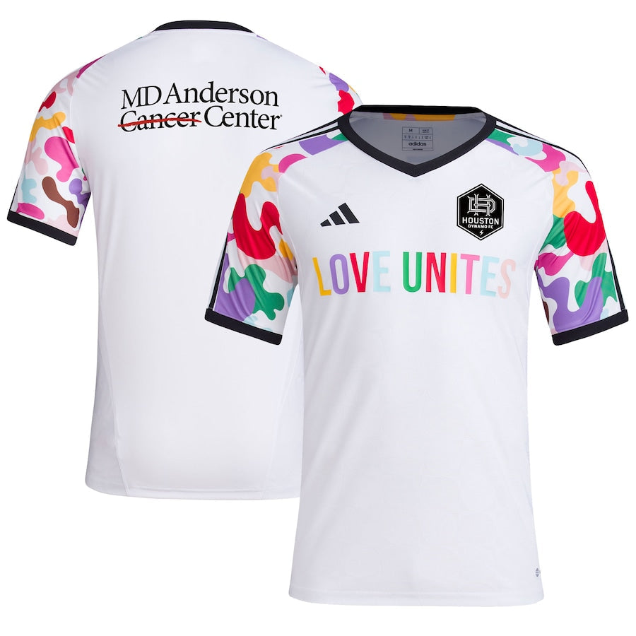 Houston Dynamo FC adidas 2023 Pride Pre-Match Top - White