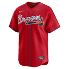 Atlanta Braves Nike Alternate Limited Custom Jersey - Red/White