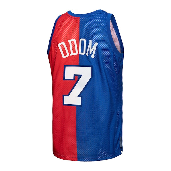 Lamar Odom LA Clippers Hardwood Classics 2000/01 Split Swingman Jersey - Royal/Red
