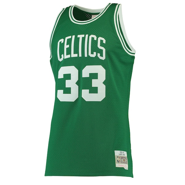 Larry Bird Boston Celtics Hardwood Classics Youth's Swingman Jersey - Kelly Green/White