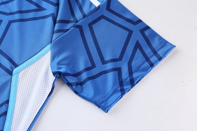 Adidas Short Sleeve Training Jersey Set - AD01- Blue/Black