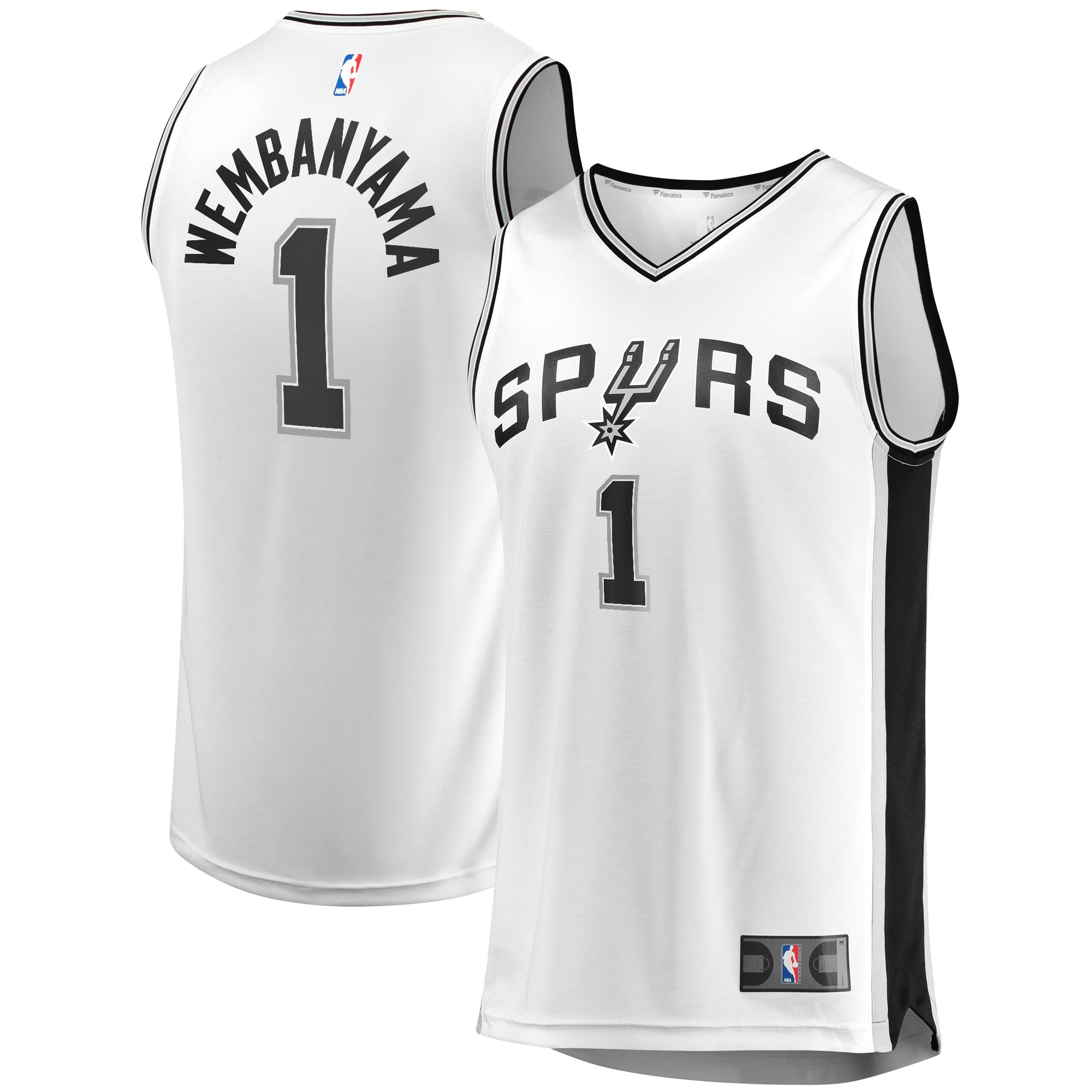 Victor Wembanyama San Antonio Spurs  Youth Fast Break Replica Player Jersey - Icon Edition - Black/White