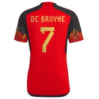 Kevin De Bruyne Belgium National Team adidas 2022/23 Home Replica Jersey - Red